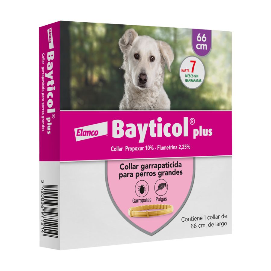 Desparasitante para perros Bayticol collar plus tamaño grande 66cm, , large image number null